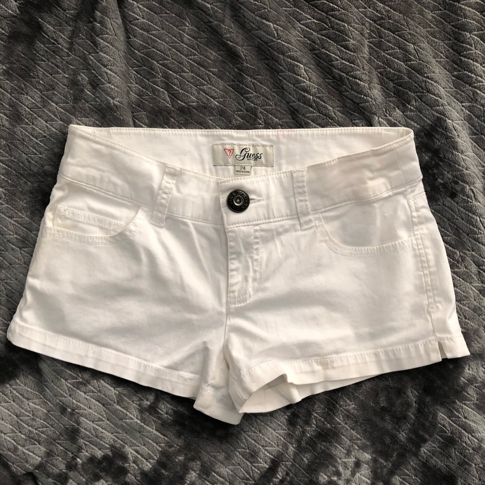 Guess white shorts